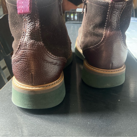 Pertini Spain Boots Men's 9.5, 40 EU Brown Suede Lace Up Leather Almond Toe~ - Picture 6 of 12